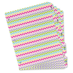 Colorful Chevron Binder Tab Divider Set (Personalized)