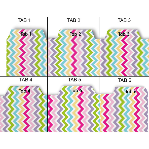 Colorful Chevron Page Dividers - Set of 6 - Approval