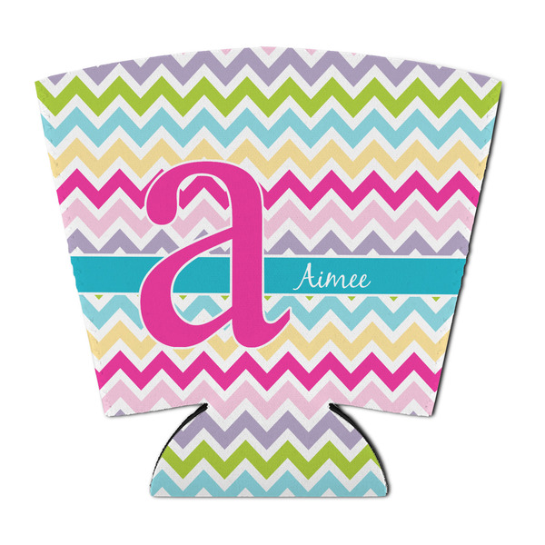 Custom Colorful Chevron Party Cup Sleeve - with Bottom (Personalized)