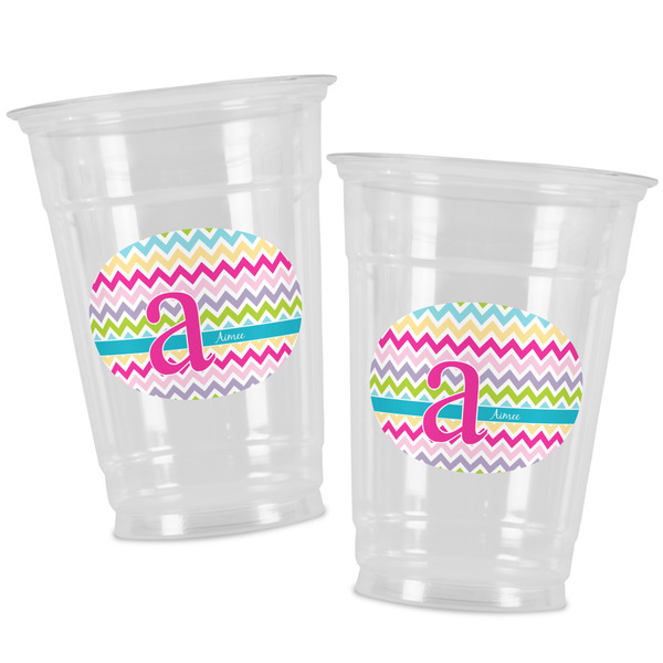 Colorful Chevron Party Cups - 16oz - Alt View
