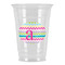 Colorful Chevron Party Cups - 16oz - Front/Main