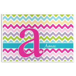 Colorful Chevron Disposable Paper Placemats (Personalized)