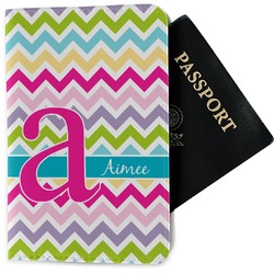 Colorful Chevron Passport Holder - Fabric (Personalized)
