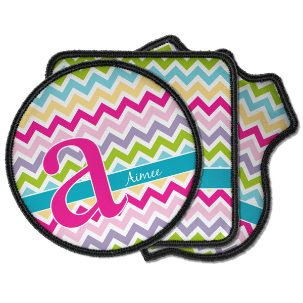 Custom Colorful Chevron Iron on Patches (Personalized)