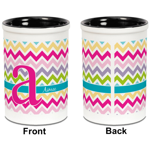 Colorful Chevron Pencil Holder - Black - approval