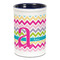 Colorful Chevron Ceramic Pencil Holders - Blue