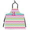 Colorful Chevron Apron Without Pockets w/ Name and Initial
