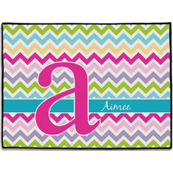 Colorful Chevron Door Mat (Personalized)