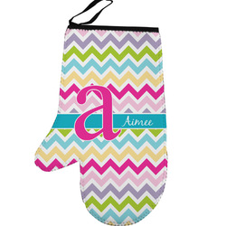 Colorful Chevron Left Oven Mitt (Personalized)