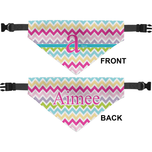 Colorful Chevron Pet Bandana Approval