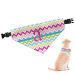 Colorful Chevron Dog Bandana - Large (Personalized)