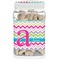 Colorful Chevron Dog Treat Jar (Personalized)