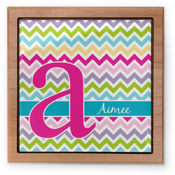 Colorful Chevron Pet Urn w/ Name and Initial