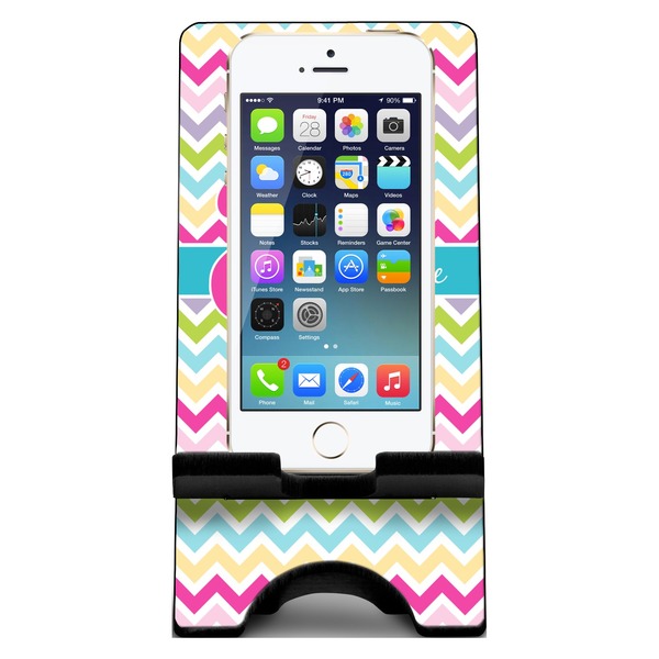 Colorful Chevron Phone Stand w/ Phone