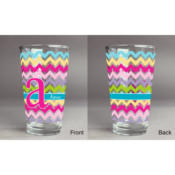 Colorful Chevron Pint Glass - Full Fill w Transparency - Approval