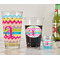 Colorful Chevron Pint Glass - Full Fill w Transparency - In Context