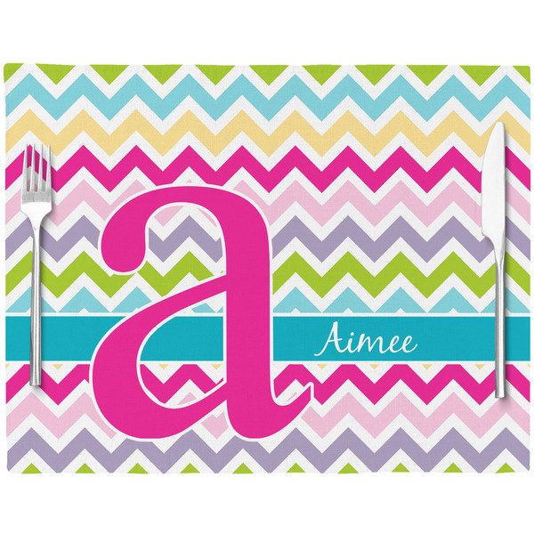 Colorful Chevron Placemat with Props