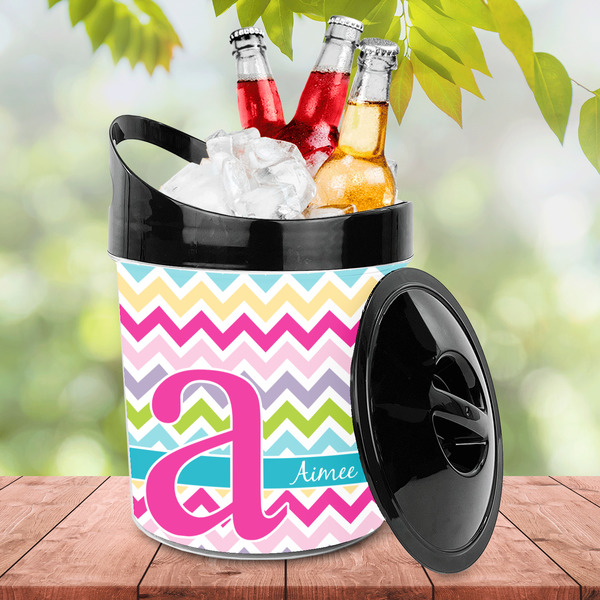 Colorful Chevron Plastic Ice Bucket - LIFESTYLE