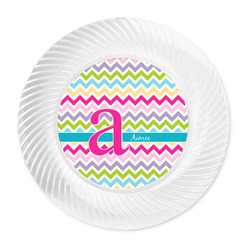Colorful Chevron Plastic Party Dinner Plates - 10" (Personalized)