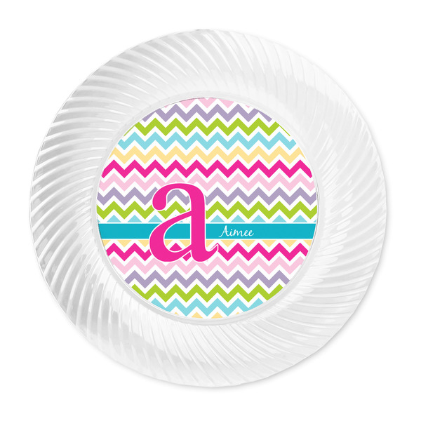 Colorful Chevron Plastic Party Dinner Plates - Approval
