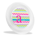 Colorful Chevron Plastic Party Dinner Plates - 10" (Personalized)