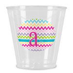 Colorful Chevron Plastic Shot Glass (Personalized)
