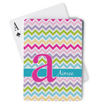 Colorful Chevron Playing Cards (Personalized)