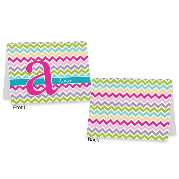 Colorful Chevron Postcard - Front and Back