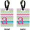 Colorful Chevron Rectangle Luggage Tag (Front + Back)