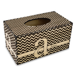 Colorful Chevron Wood Tissue Box Cover - Rectangle (Personalized)
