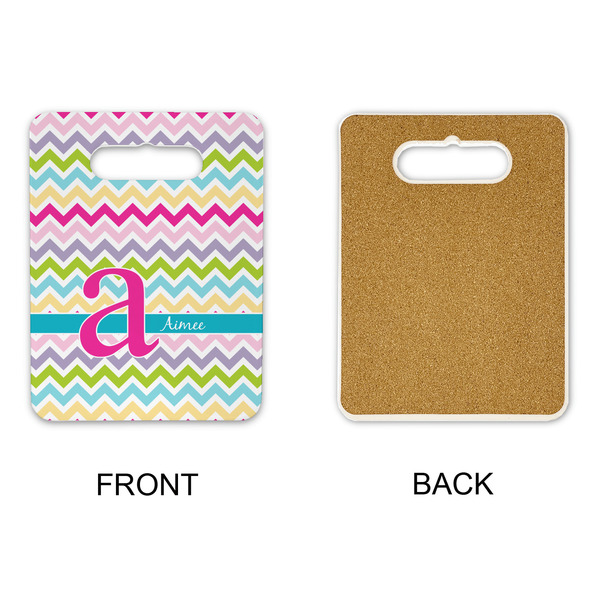 Colorful Chevron Rectangle Trivet with Handle - APPROVAL