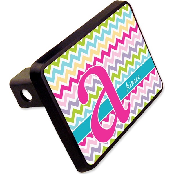 Custom Colorful Chevron Rectangular Trailer Hitch Cover - 2" (Personalized)
