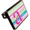 Colorful Chevron Rectangular Car Hitch Cover w/ FRP Insert (Angle View)