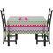 Colorful Chevron Rectangular Tablecloths - Side View