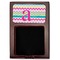 Colorful Chevron Red Mahogany Sticky Note Holder - Flat