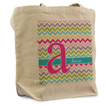 Colorful Chevron Reusable Cotton Grocery Bag - Single (Personalized)