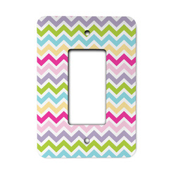 Colorful Chevron Rocker Style Light Switch Cover - Single Switch