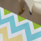 Colorful Chevron Large Rope Tote - Close Up View