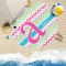 Colorful Chevron Round Beach Towel Lifestyle