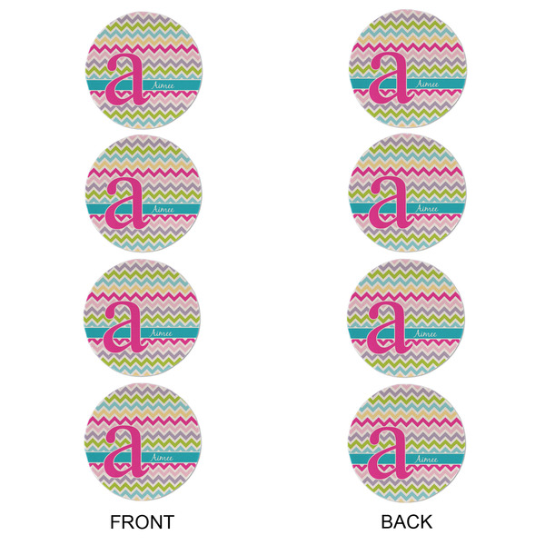 Colorful Chevron Round Linen Placemats - APPROVAL Set of 4 (double sided)