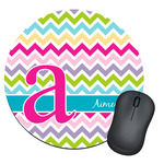 Colorful Chevron Round Mouse Pad (Personalized)