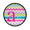 Colorful Chevron Round Patch