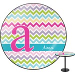 Colorful Chevron Round Table (Personalized)