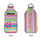 Colorful Chevron Sanitizer Holder Keychain - Large APPROVAL (Flat)