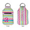 Colorful Chevron Sanitizer Holder Keychain - Small APPROVAL (Flat)