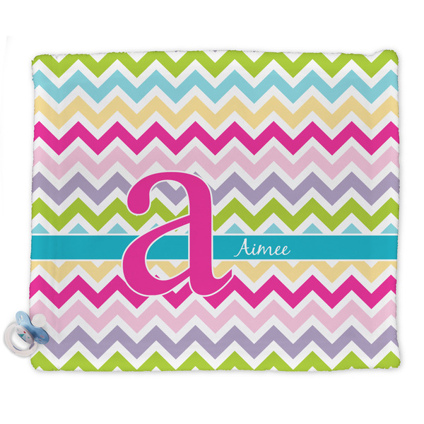 Custom Colorful Chevron Security Blanket (Personalized)