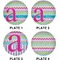 Colorful Chevron Set of Lunch / Dinner Plates (Approval)
