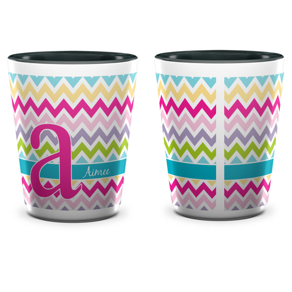Colorful Chevron Shot Glass - Two Tone - APPROVAL