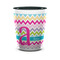 Colorful Chevron Ceramic Shot Glass - 1.5 oz - Two Tone - Single (Personalized)