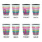 Colorful Chevron Shot Glassess - Two Tone - Set of 4 - APPROVAL